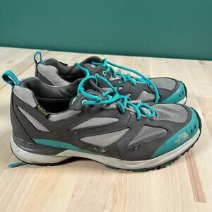 The North Face Womens Cradle B7Y T430 612395 Gray Teal Hiking Shoes Sneakers 9.5